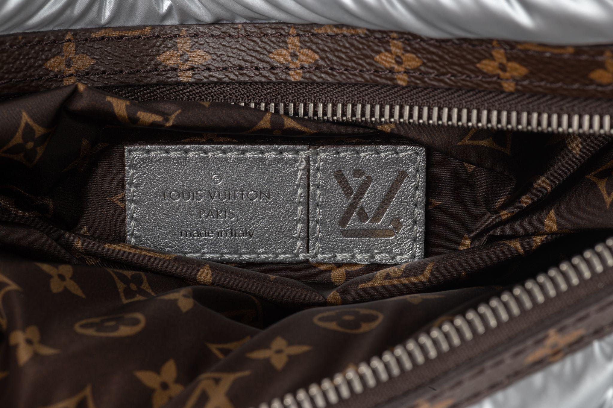 Louis Vuitton NIB Silver Pillow Bumbag LOGO For Sale 5