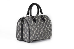 Louis Vuitton NIB Speedy 25 Grey Denim