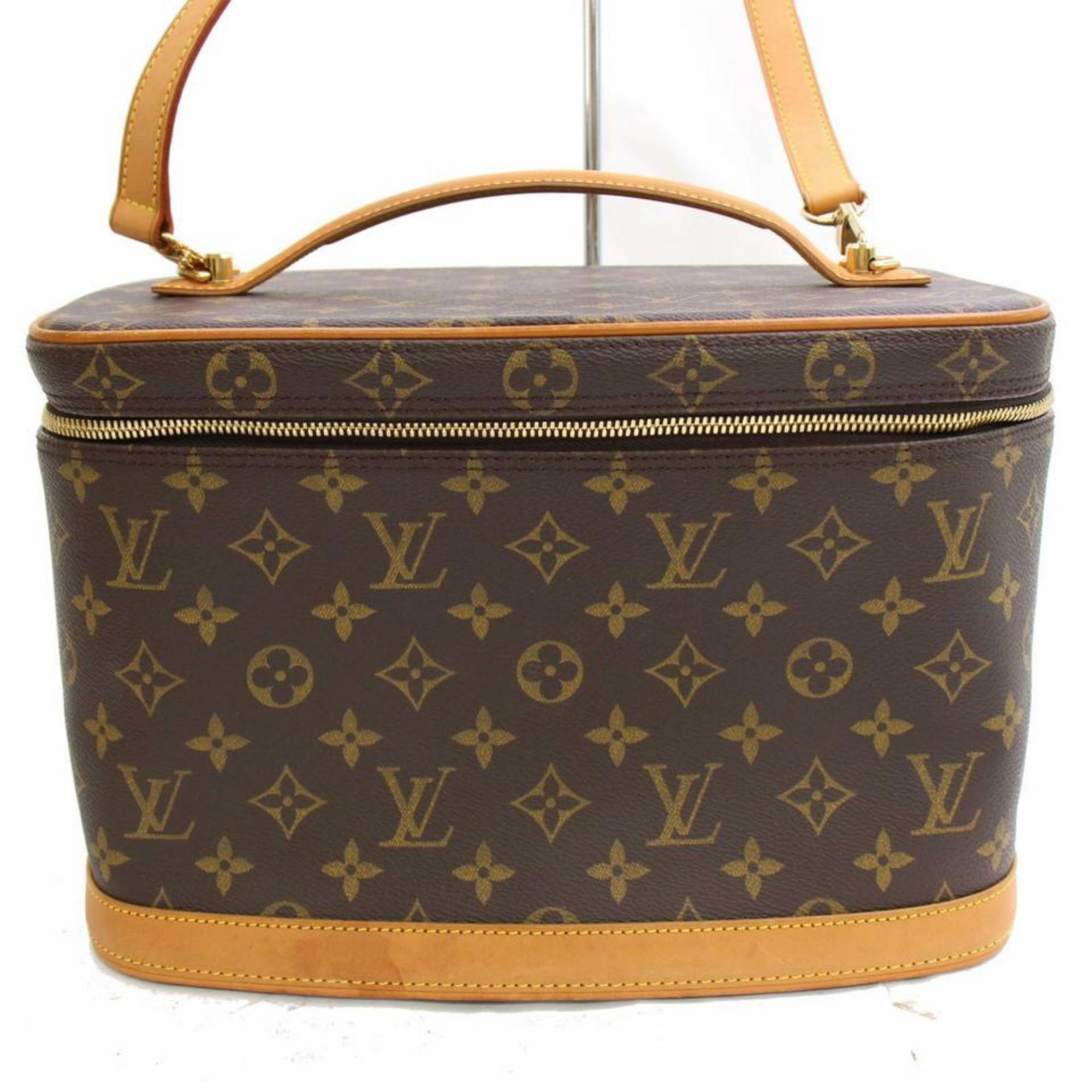 Women's Louis Vuitton Nice Monogram Vanity 2way Trunk 867349 Brown Shoulder Bag For Sale