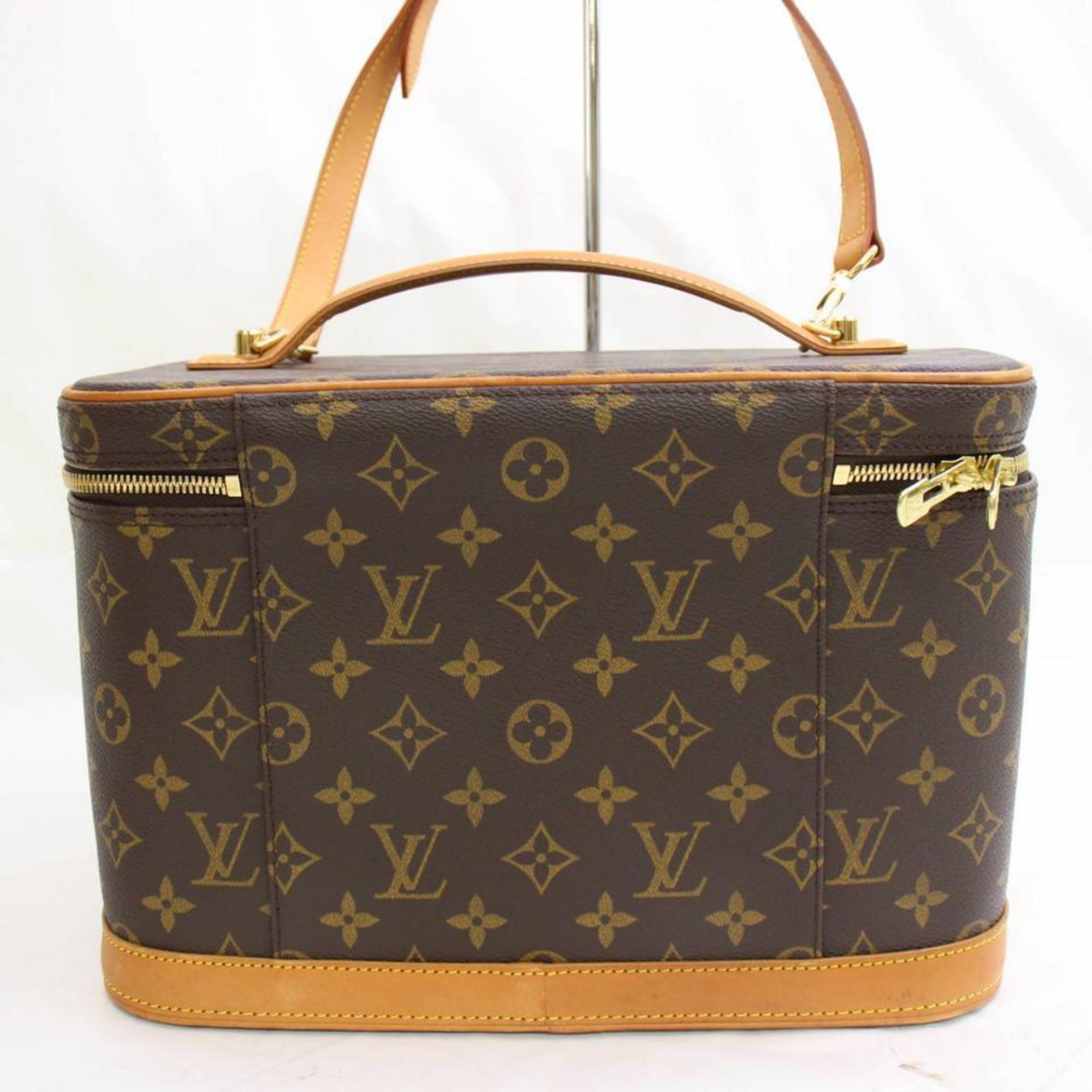 Louis Vuitton Nice Monogram Vanity 2way Trunk 867349 Brown Shoulder Bag For Sale 2