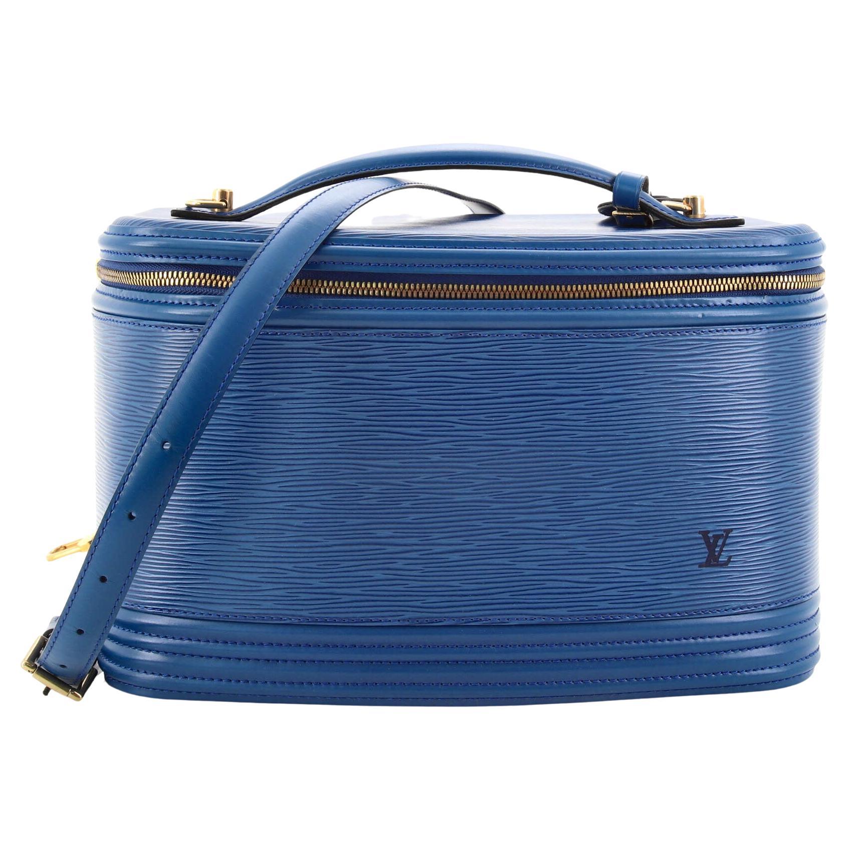 Vintage Louis Vuitton Speedy 25 Blue Epi Leather City Hand Bag For Sale