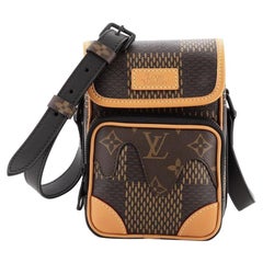 Louis Vuitton, Bags, Louis Vuitton Brown Damier Giant Monogram Nigo  e Nano Messenger Bag
