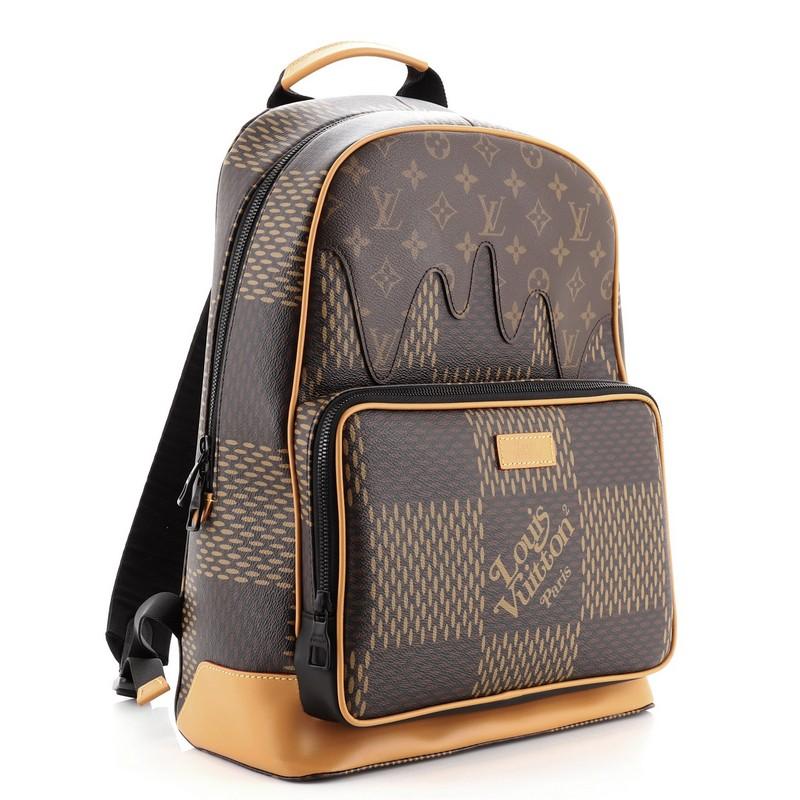 Black Louis Vuitton Nigo Campus Backpack Limited Edition Giant Damier and Monog