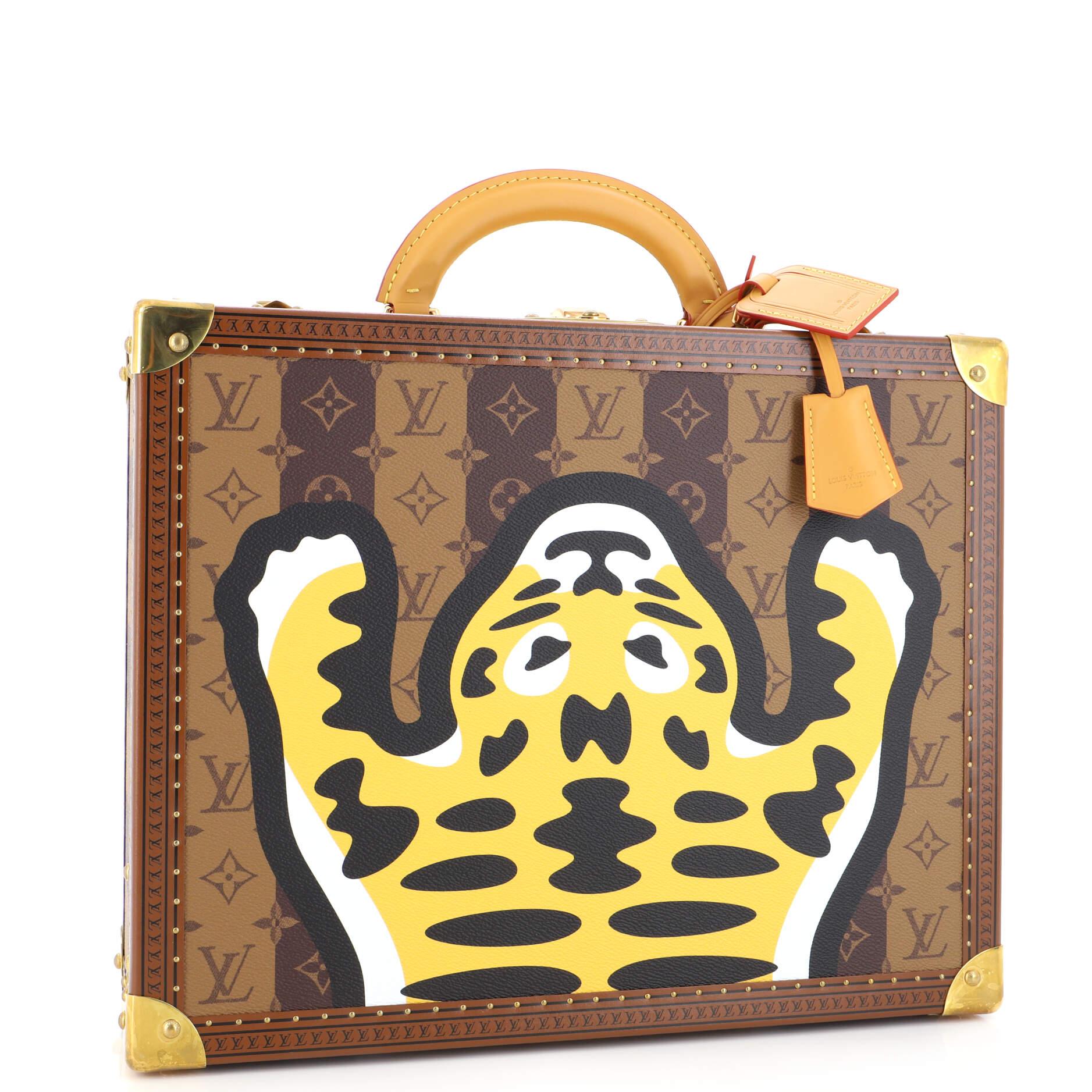 Louis Vuitton Nigo Cotteville Limited Edition Stripes Monogram Canvas 40 In Good Condition In NY, NY