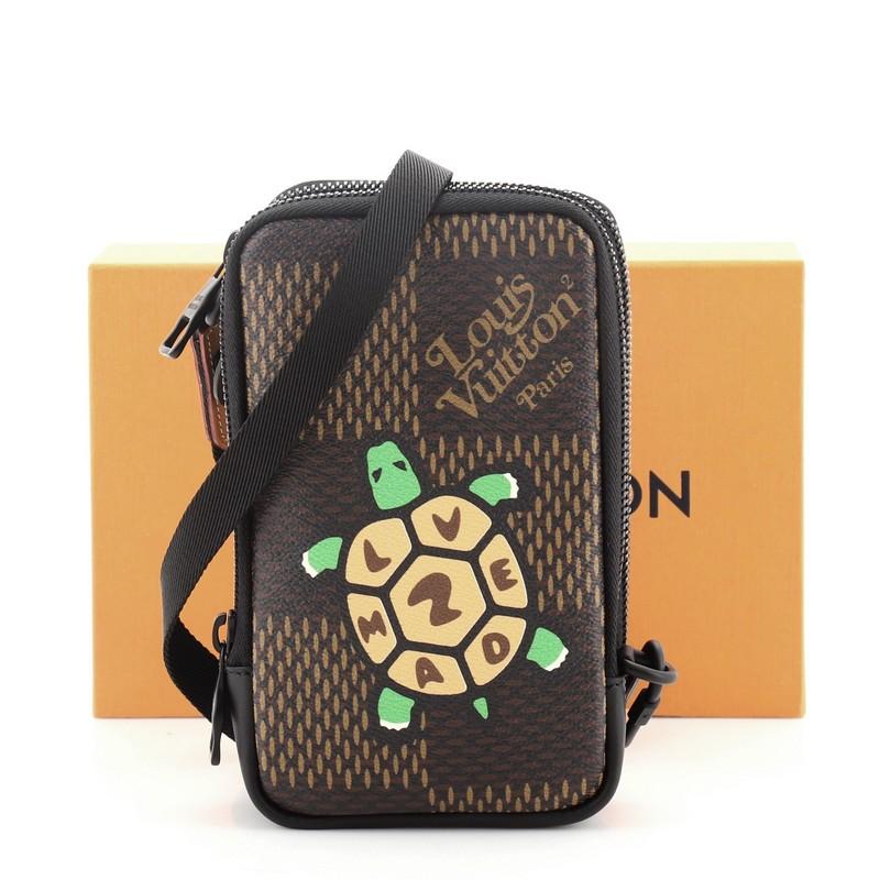 Louis Vuitton x Nigo pre-owned Tortoise Double phone pouch, Brown