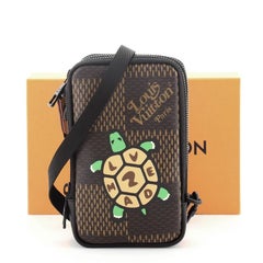 Louis Vuitton Nigo Double Phone Pouch Limited Edition Printed Giant Damier