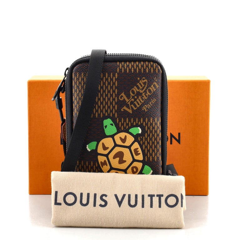 Louis Vuitton Nigo Double Phone Pouch Limited Edition Black Hardware