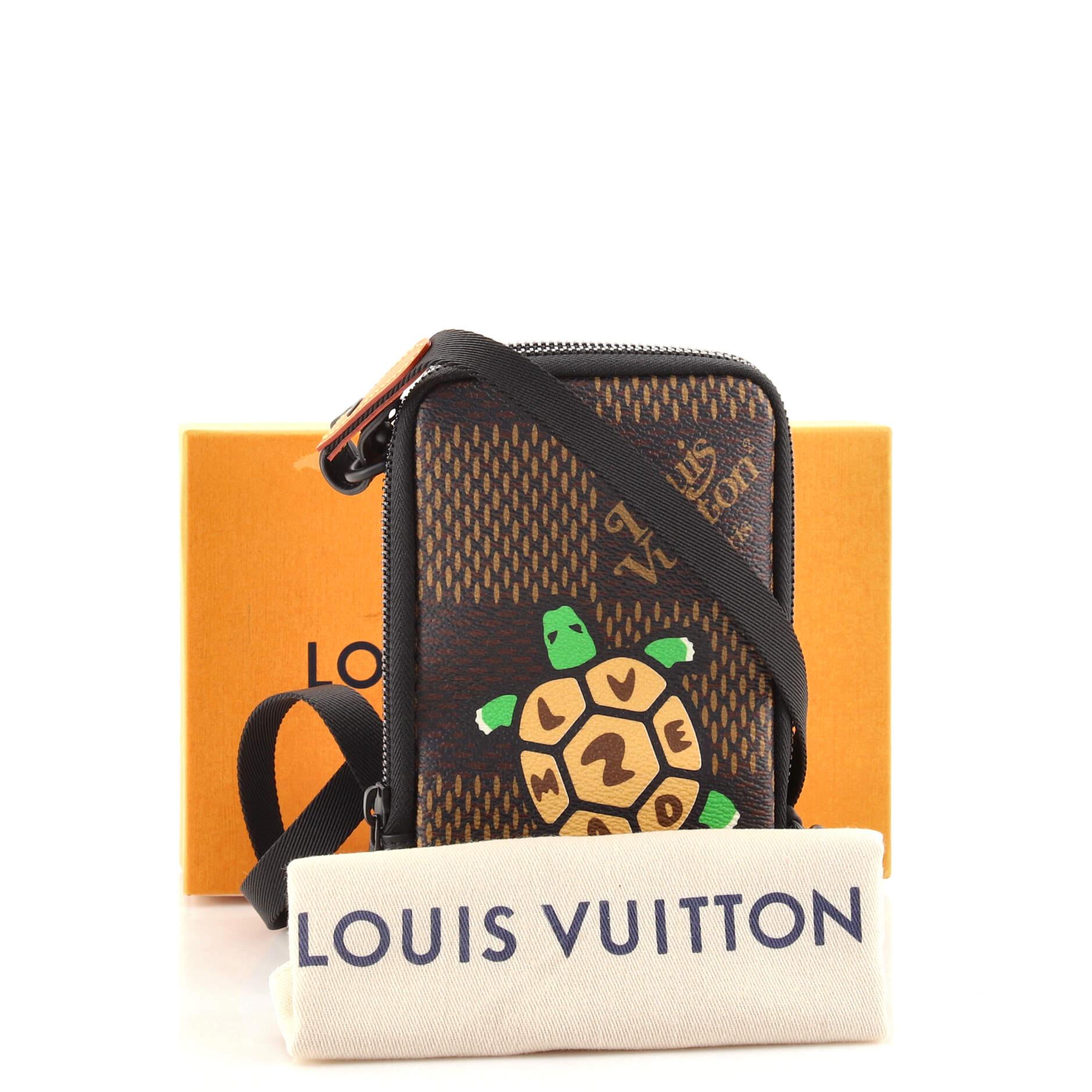 Louis Vuitton Nigo Double Phone Pouch Limited Edition Printed Giant Damier