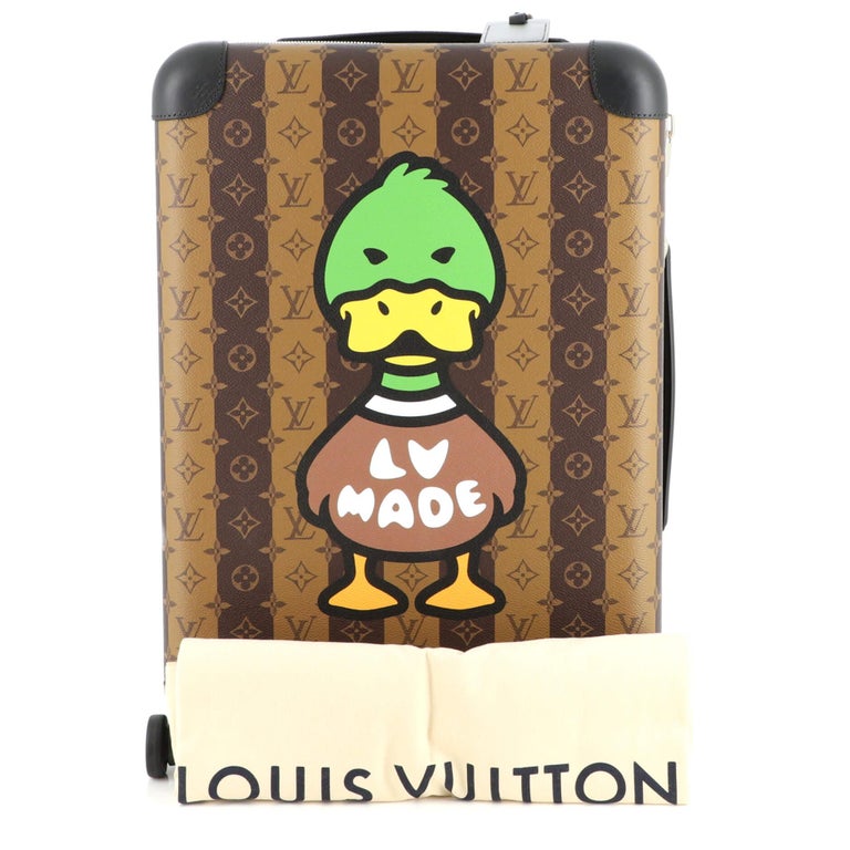 Louis Vuitton Nigo Horizon Luggage Limited Edition Stripes Monogram Canvas  55 at 1stDibs