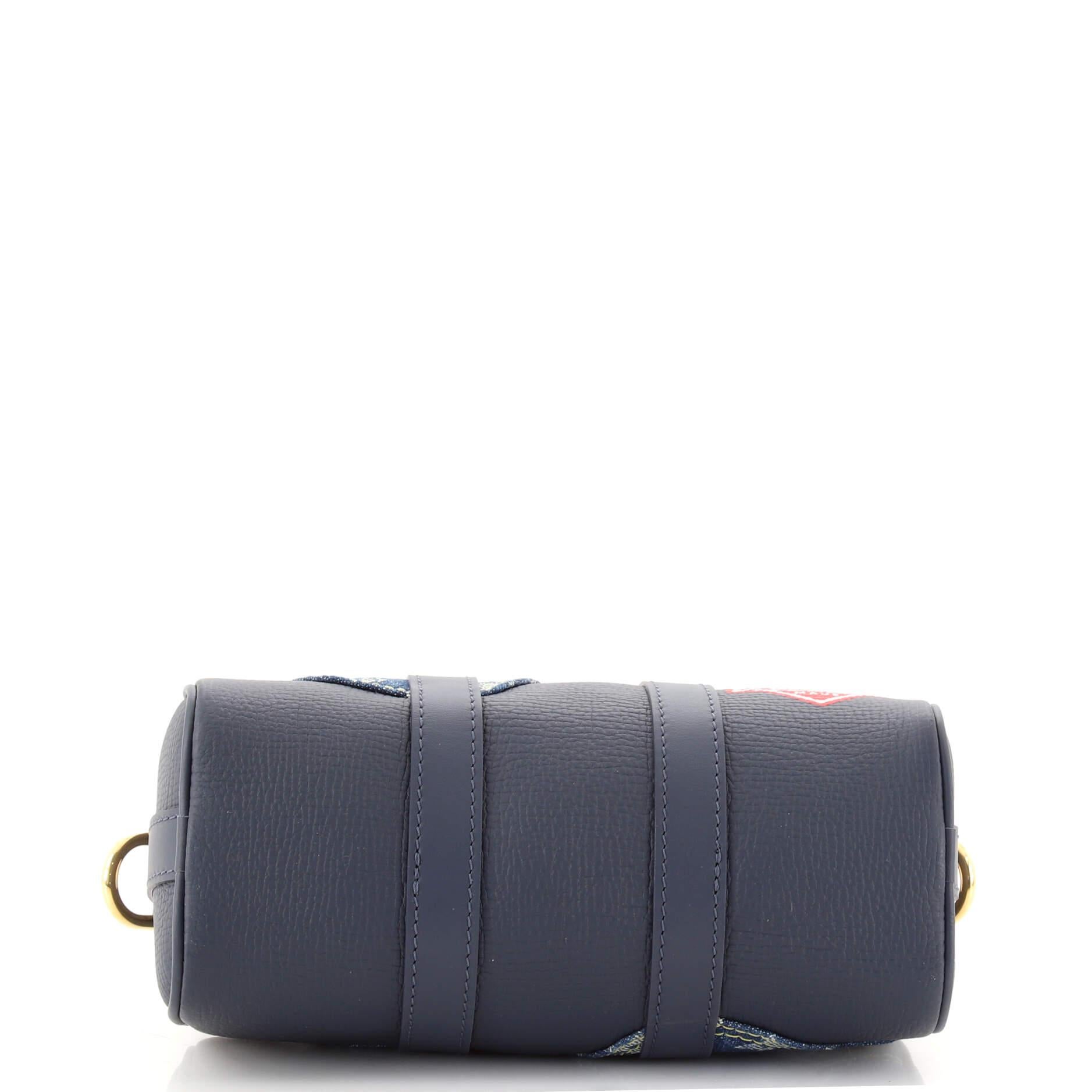  Louis Vuitton Nigo Keepall - Sac Bandoulière Monogramme en denim et cuir Taurillon Unisexe 