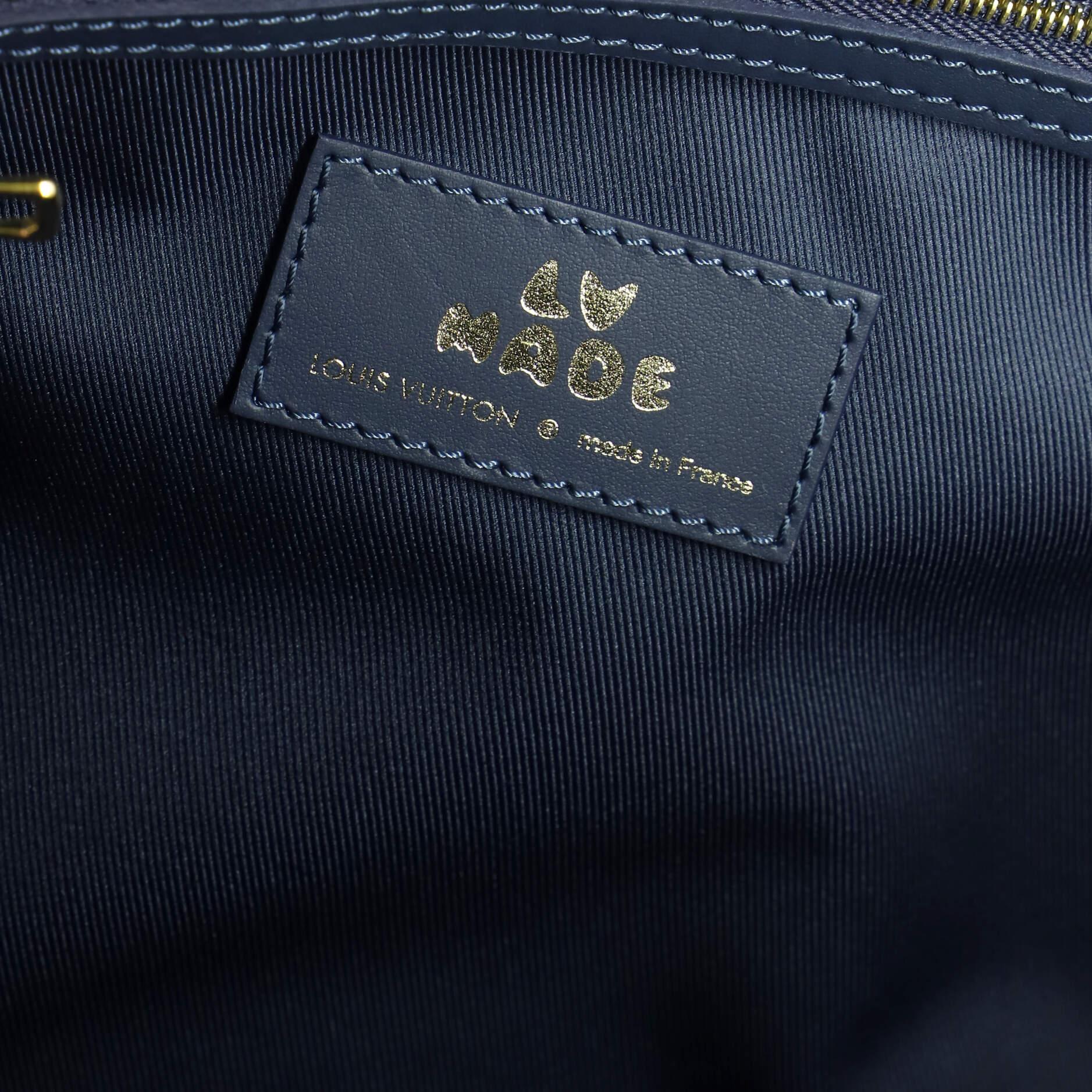 Louis Vuitton Nigo Keepall Bandouliere Bag Monogram Denim and Taurillon Leather For Sale 3