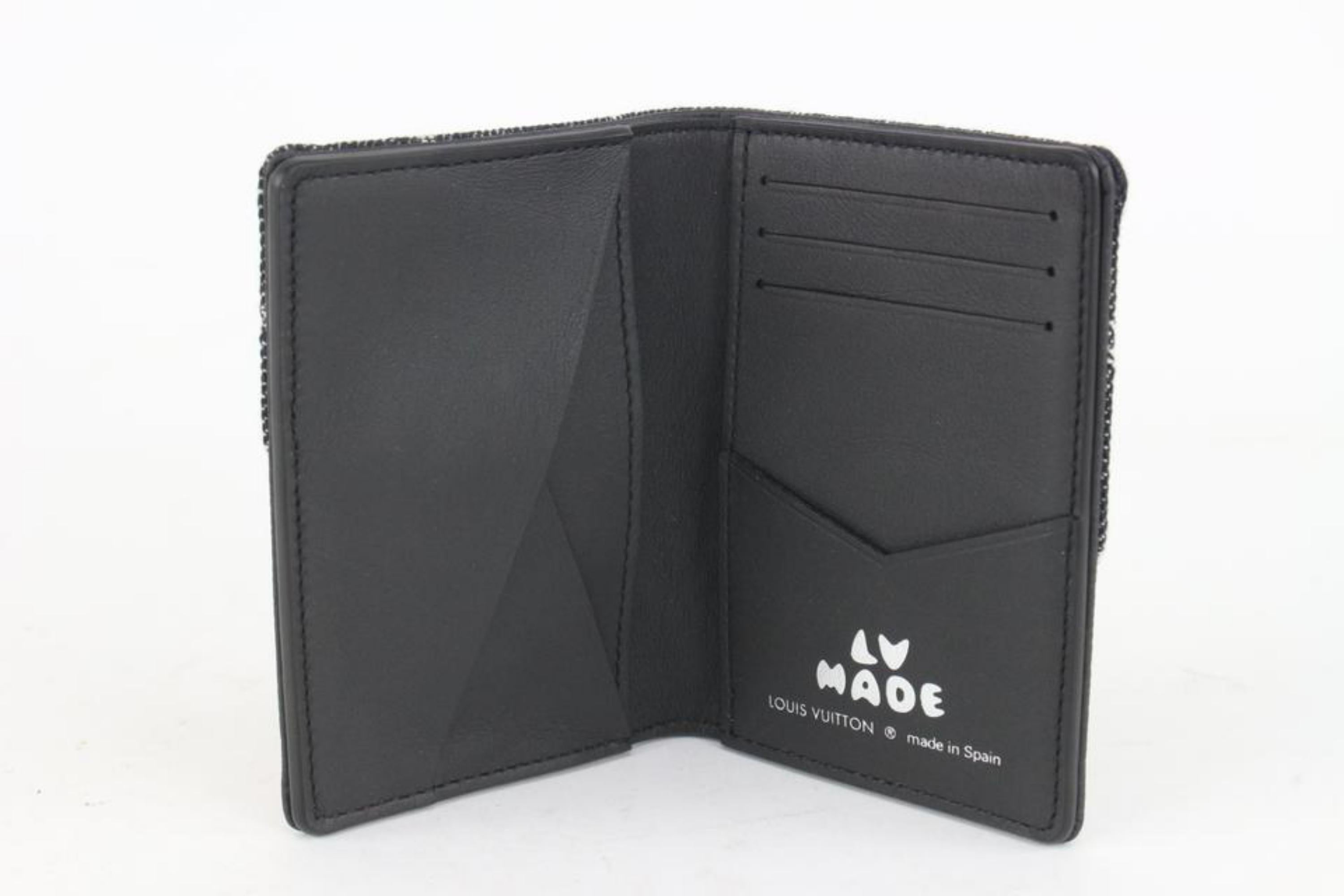 Louis Vuitton Louis Vuitton Nigo LV Made Black Monogramm Denim Tasche Organizer Card Wallet 111 3