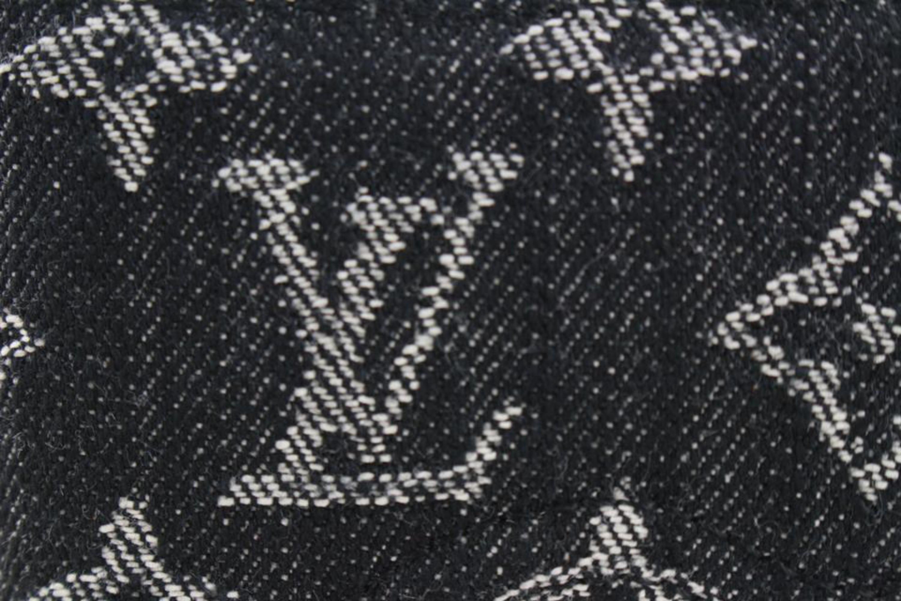 Louis Vuitton Louis Vuitton Nigo LV Made Black Monogramm Denim Tasche Organizer Card Wallet 111 (Schwarz)