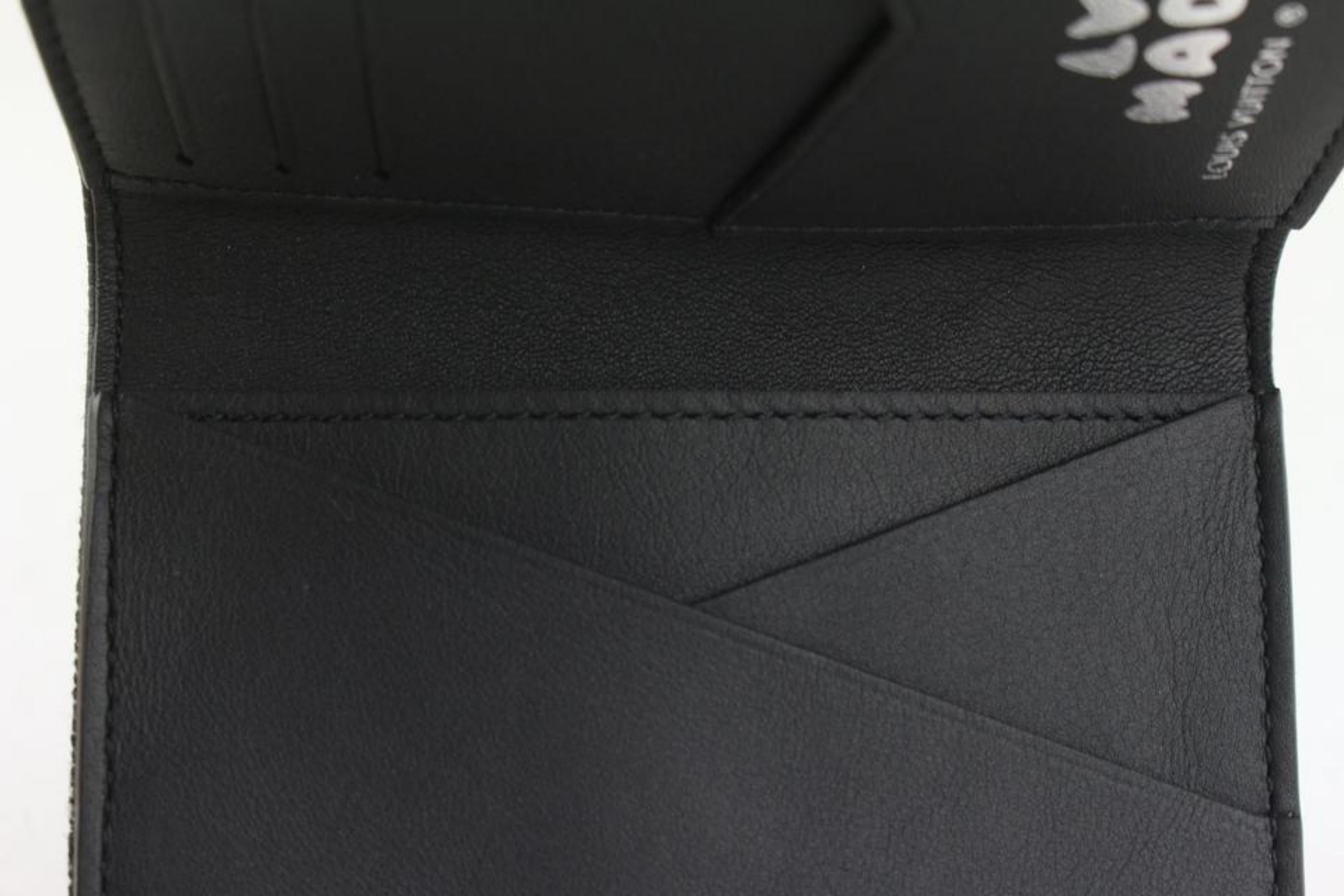 Louis Vuitton Louis Vuitton Nigo LV Made Black Monogramm Denim Tasche Organizer Card Wallet 111 im Zustand „Neu“ in Dix hills, NY