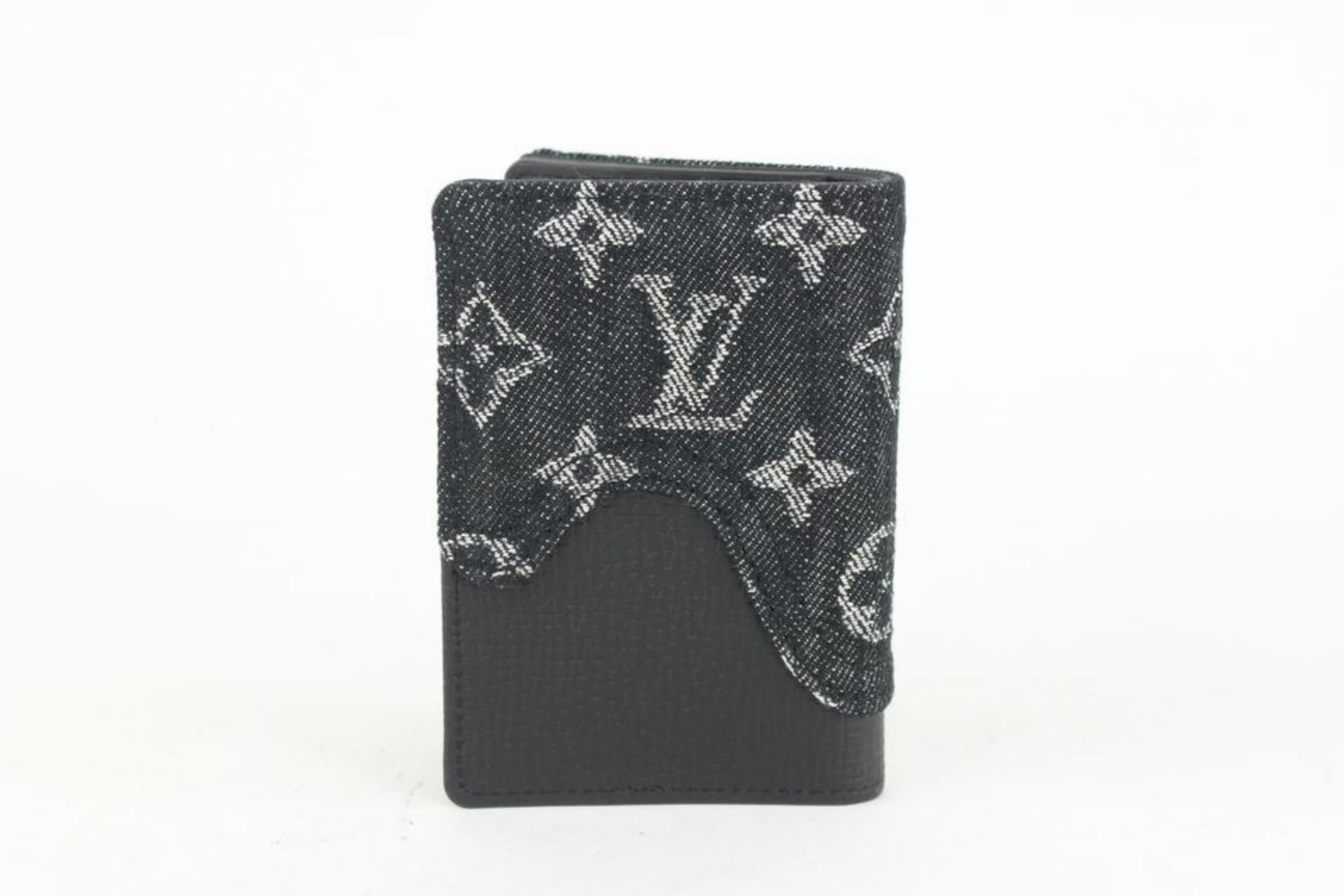 Louis Vuitton Louis Vuitton Nigo LV Made Black Monogramm Denim Tasche Organizer Card Wallet 111 1