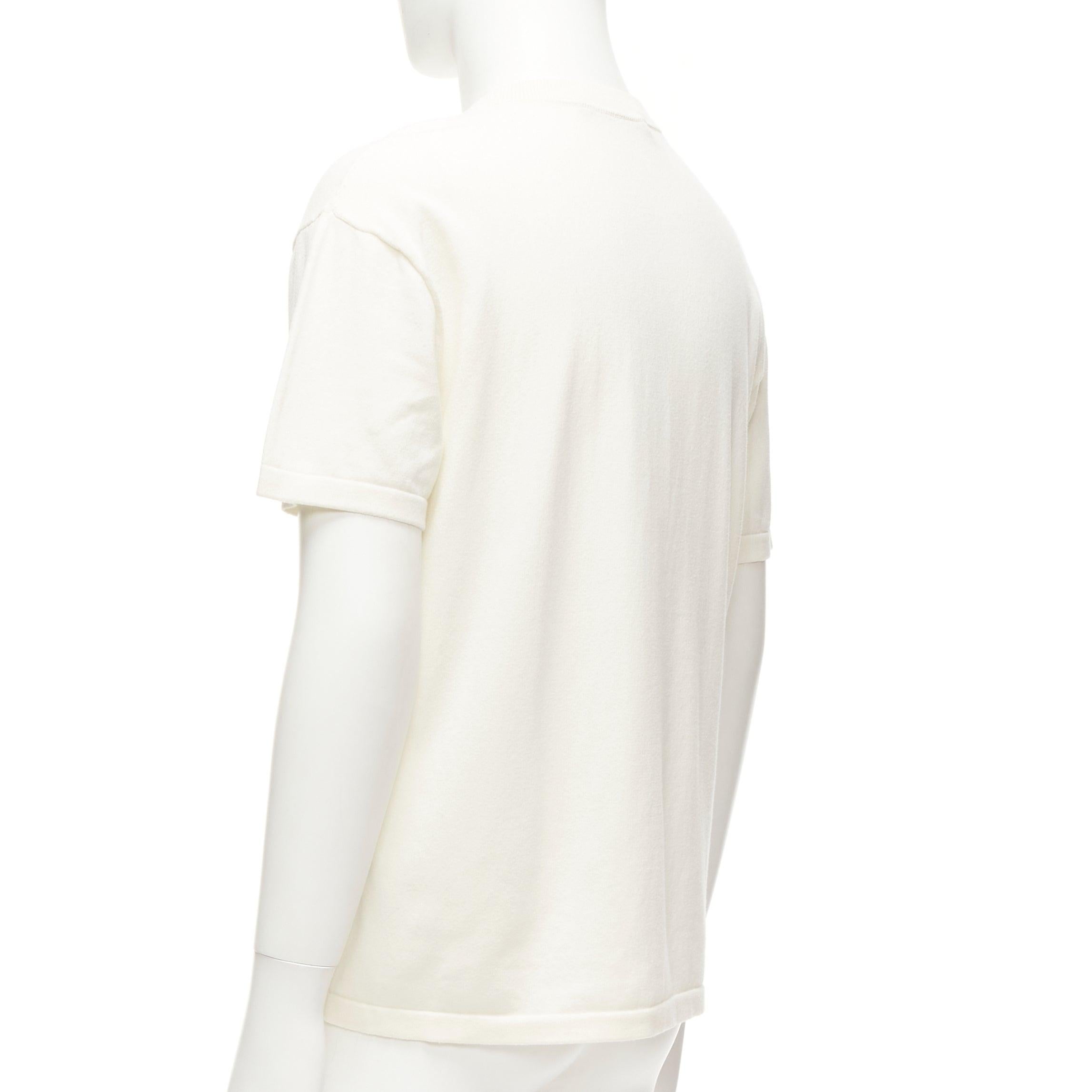 LOUIS VUITTON Top en maille jacquard intarsia LV Made Duck cream S en vente 1