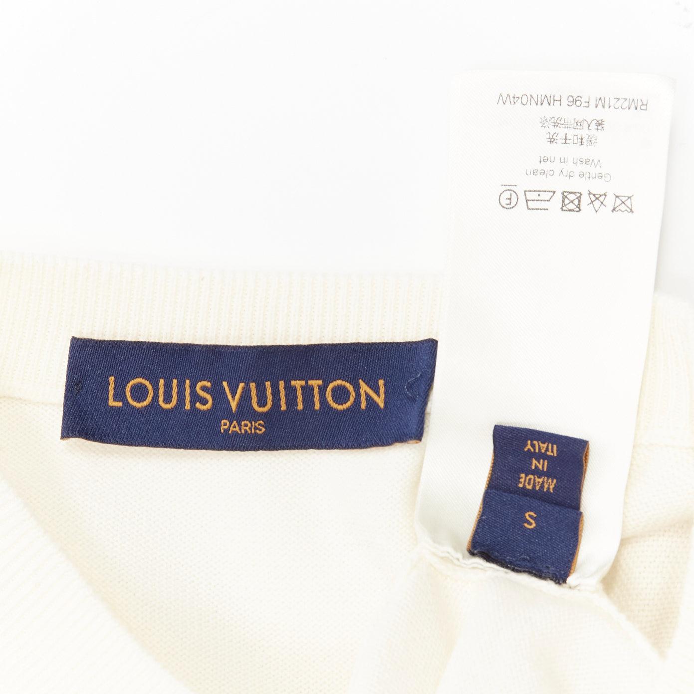 LOUIS VUITTON Top en maille jacquard intarsia LV Made Duck cream S en vente 3