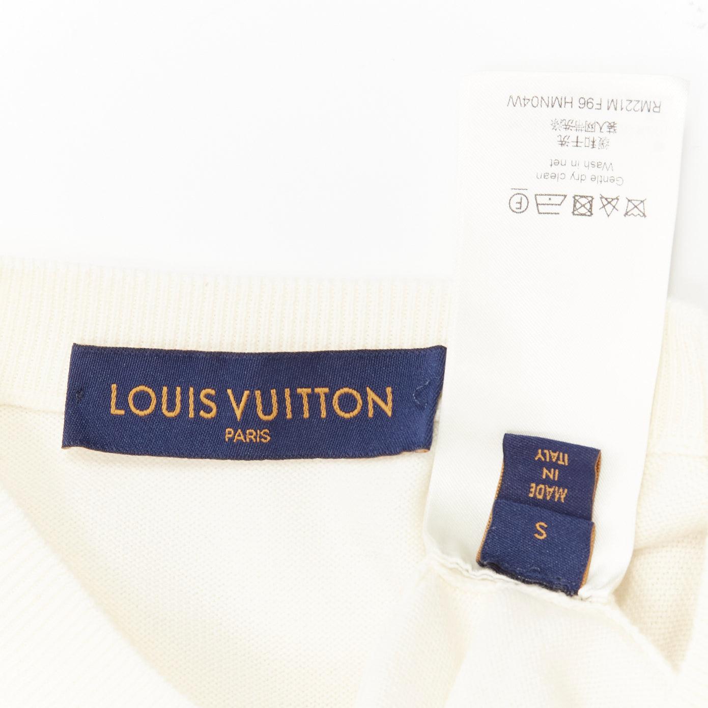 LOUIS VUITTON Nigo LV Made Duck cream intarsia jacquard knit top S For Sale 4