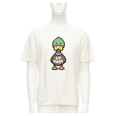 LOUIS VUITTON Nigo LV Made Duck cream intarsia jacquard knit top S