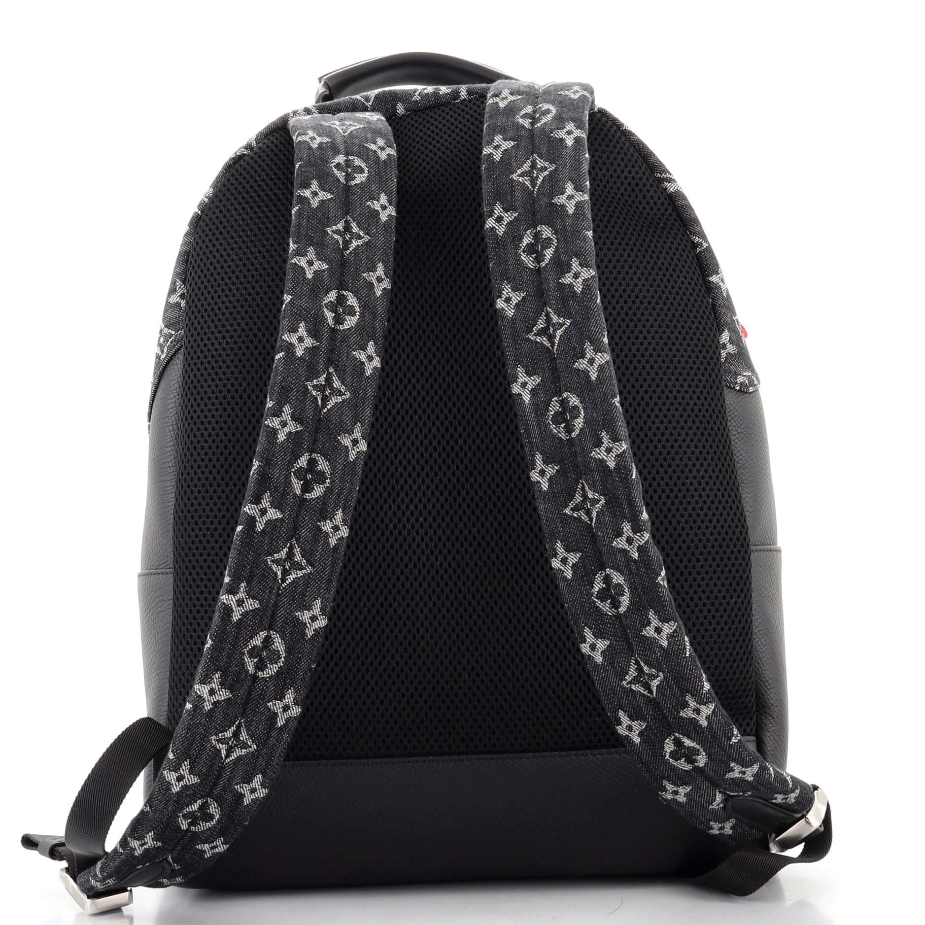 Black Louis Vuitton Nigo Multipocket Backpack Monogram Denim and Taurillon Leat