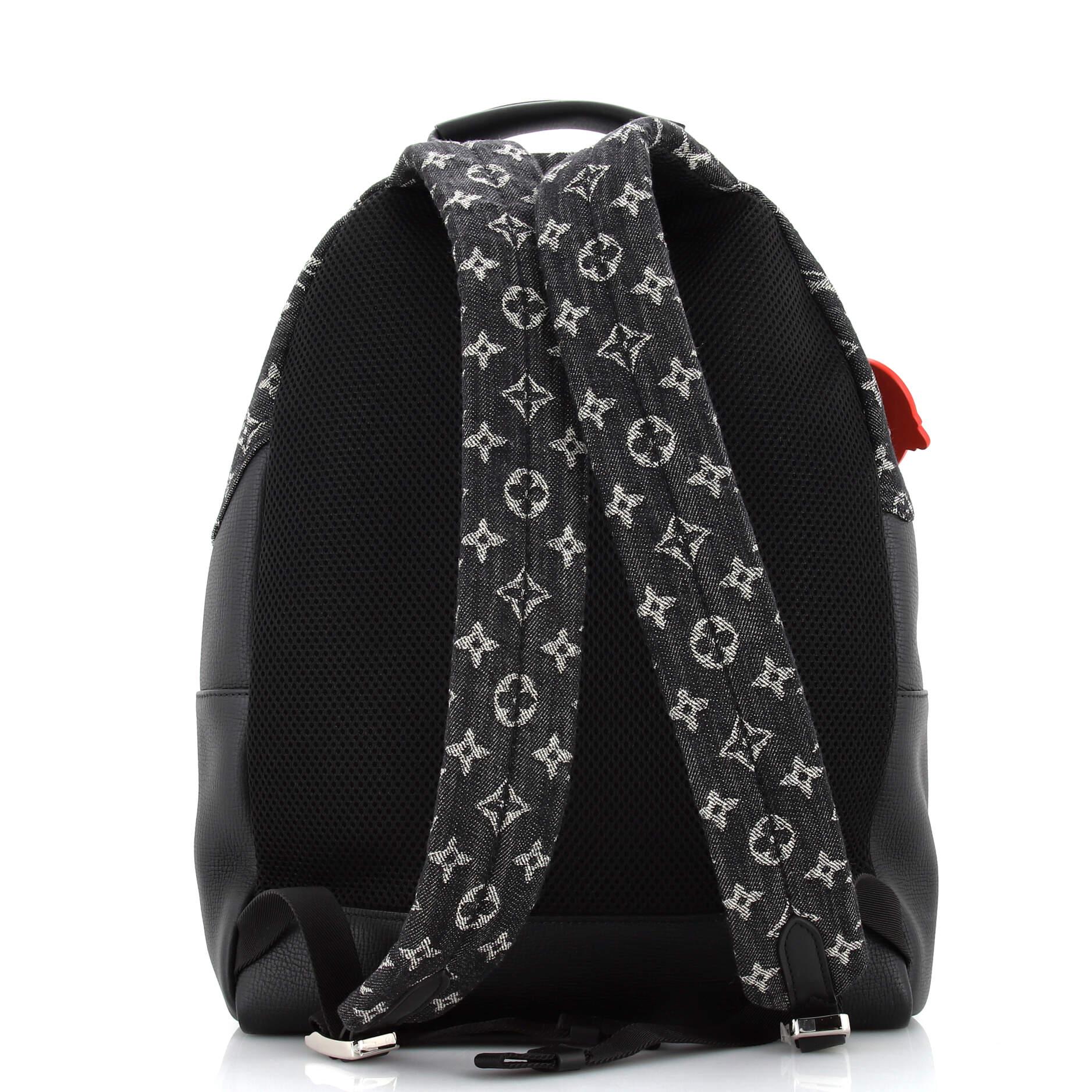 Louis Vuitton Nigo Multipocket Backpack Monogram Denim and Taurillon Leather In Good Condition For Sale In NY, NY