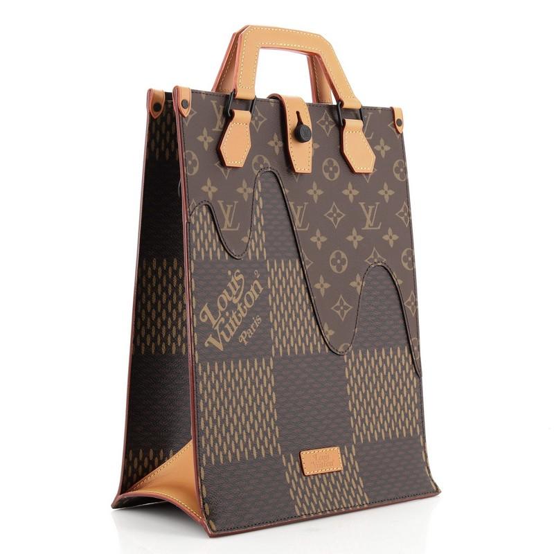 Black Louis Vuitton Nigo Sac Plat Handbag Limited Edition Giant Damier and Monogram