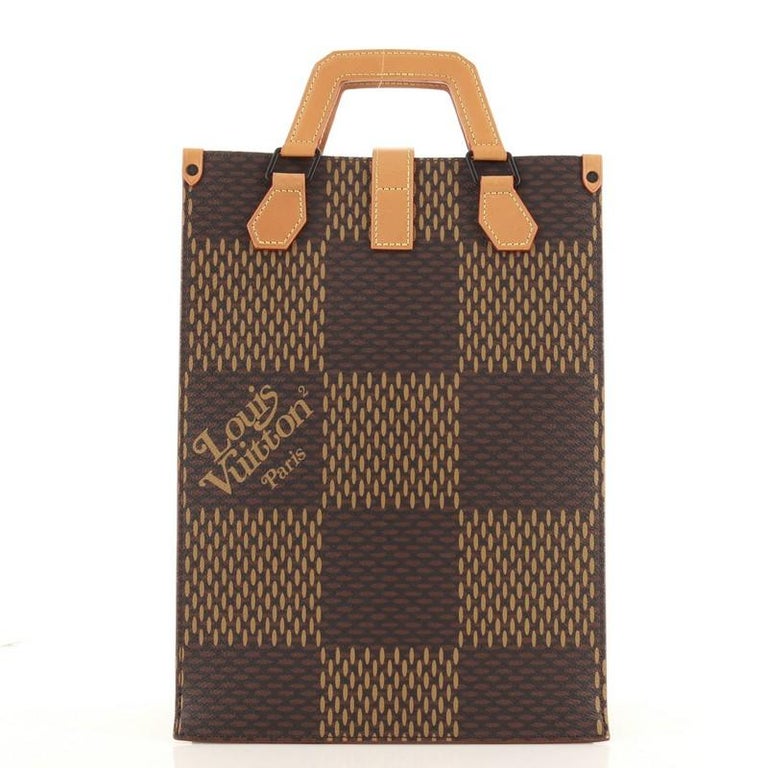 Louis Vuitton Regia Damier Ebene Large Shoulder Bag Tote Purse