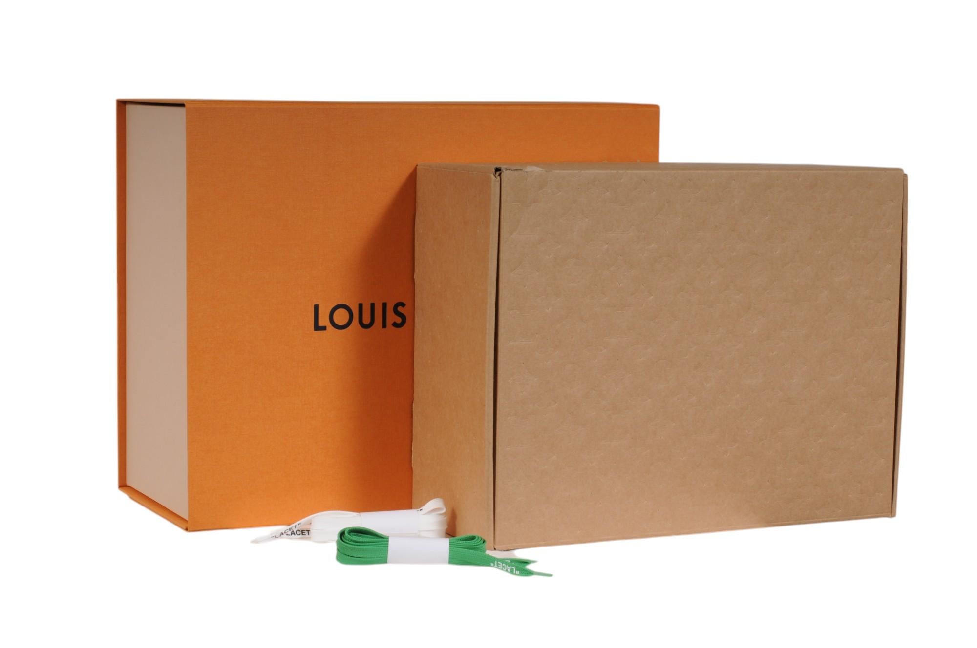 Louis Vuitton Nike Air Force 1 Talla US 8 Verde Blanco Cuero Lv Monograma Low Top en venta 9