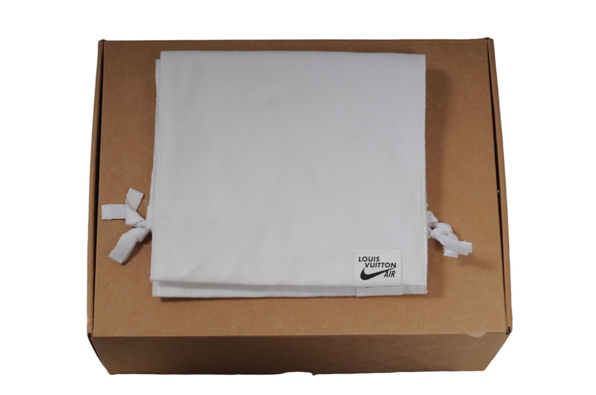 Louis Vuitton Nike Air Force 1 Talla US 8 Verde Blanco Cuero Lv Monograma Low Top en venta 13