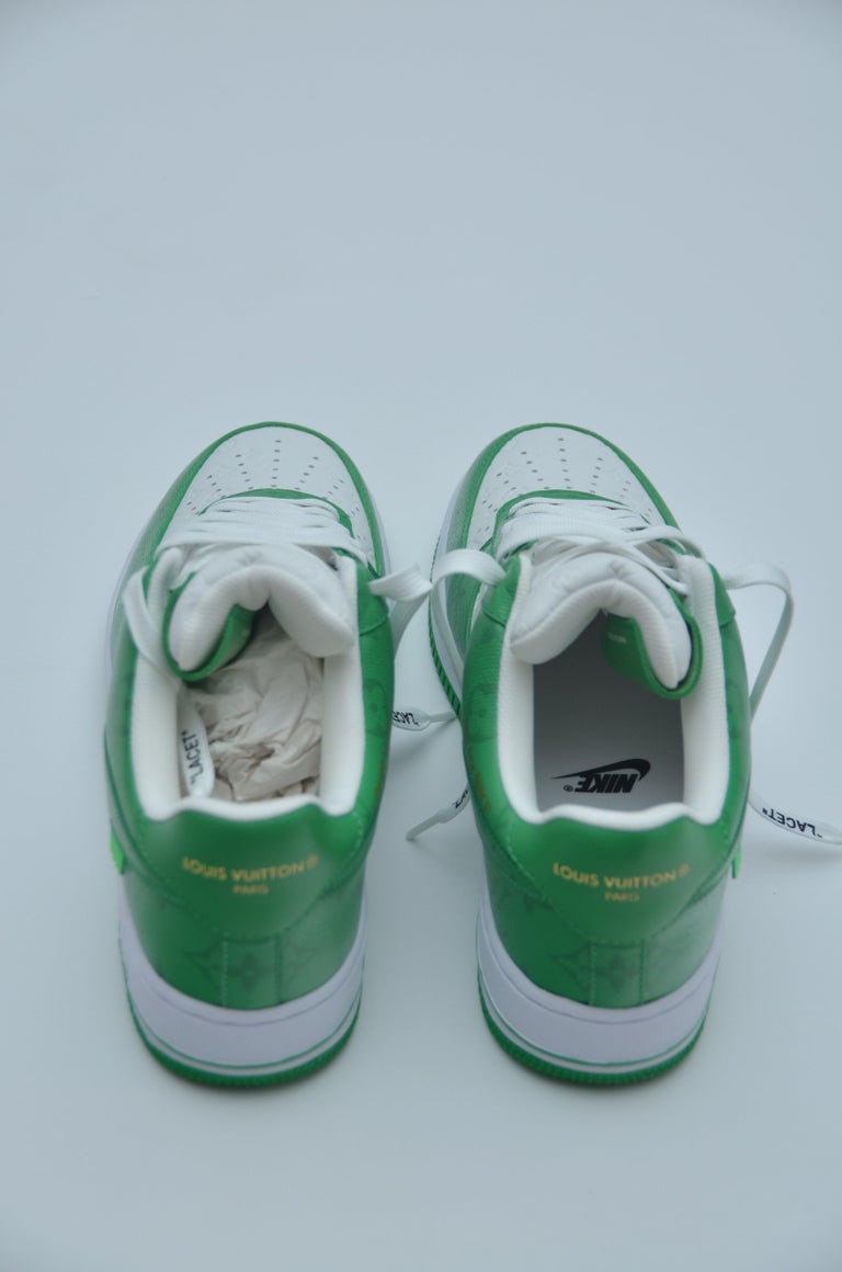 Louis Vuitton x Nike Air Force 1 Green | Size 8.5, Sneaker in Green/White