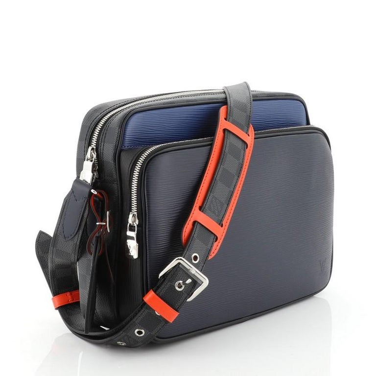 Louis Vuitton Nil Slim Messenger Bag Epi Leather with Damier Graphite PM