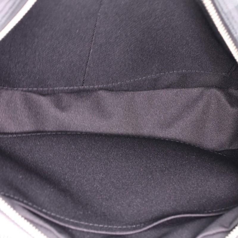 Black Louis Vuitton Nil Slim Messenger Bag Epi Leather with Damier Graphite PM