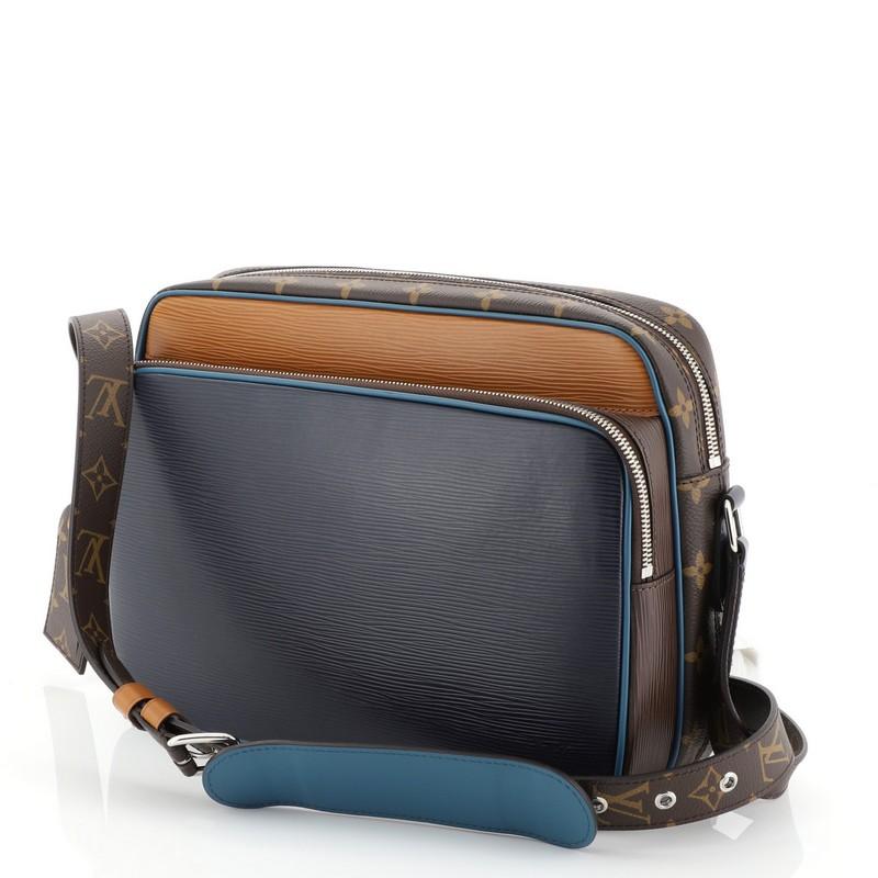 Black Louis Vuitton Nil Slim Messenger Bag Epi Leather With Monogram Canvas PM