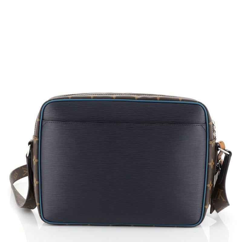 Louis Vuitton Nil Slim Messenger Bag Epi Leather With Monogram Canvas PM In Good Condition In NY, NY