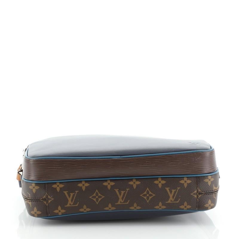 Louis Vuitton Nil Slim Messenger Bag Epi Leather with Monogram Canvas PM In Good Condition In NY, NY