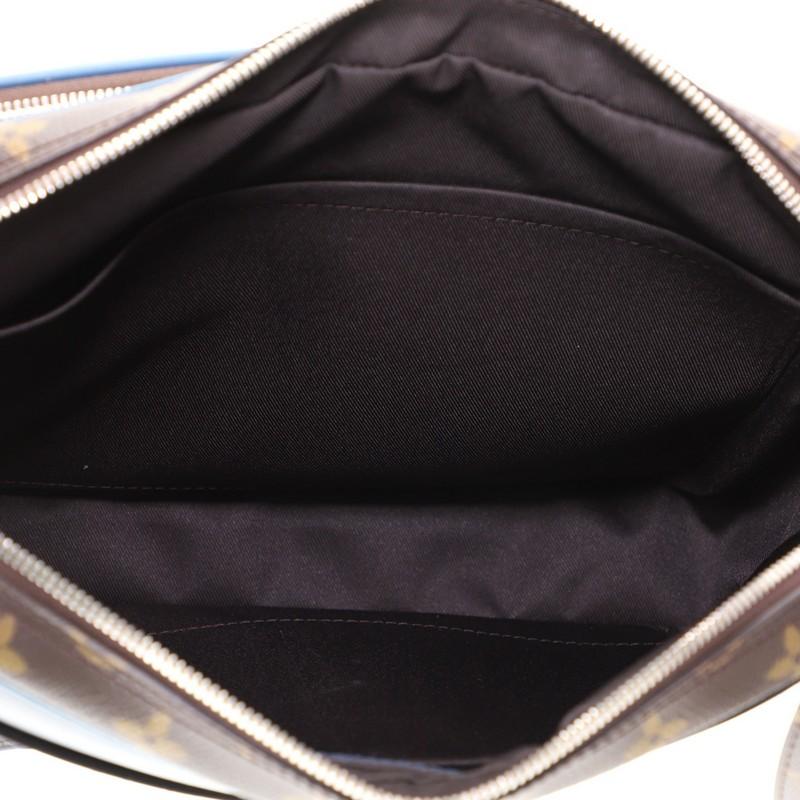 Black Louis Vuitton Nil Slim Messenger Bag Epi Leather with Monogram Canvas PM
