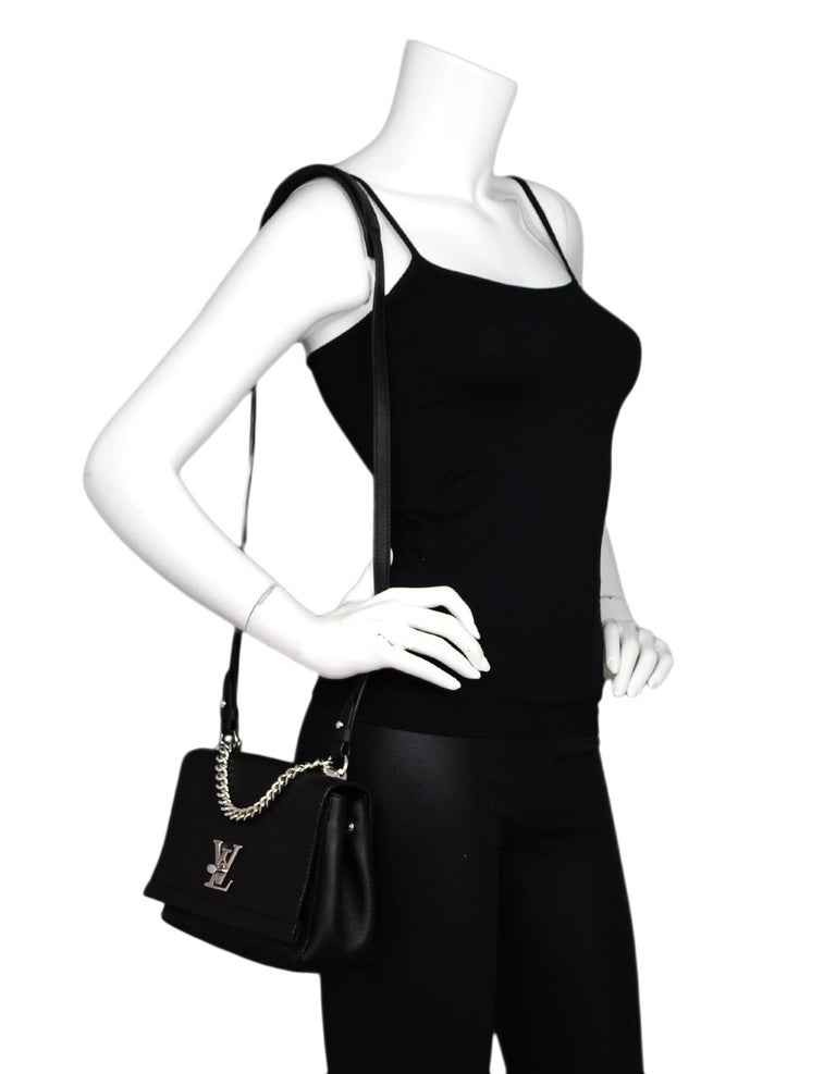 Louis Vuitton Nior Black Leather Lockme II BB Crossbody Bag For Sale at 1stdibs