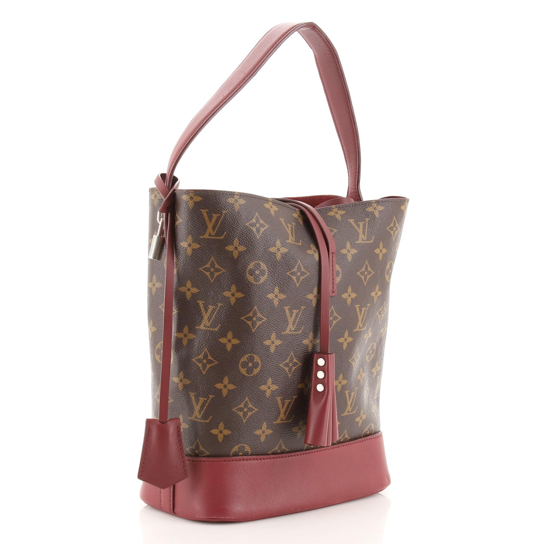 Louis Vuitton NN14 Idole Bucket Bag Monogramm Segeltuch und Leder GM (Braun)