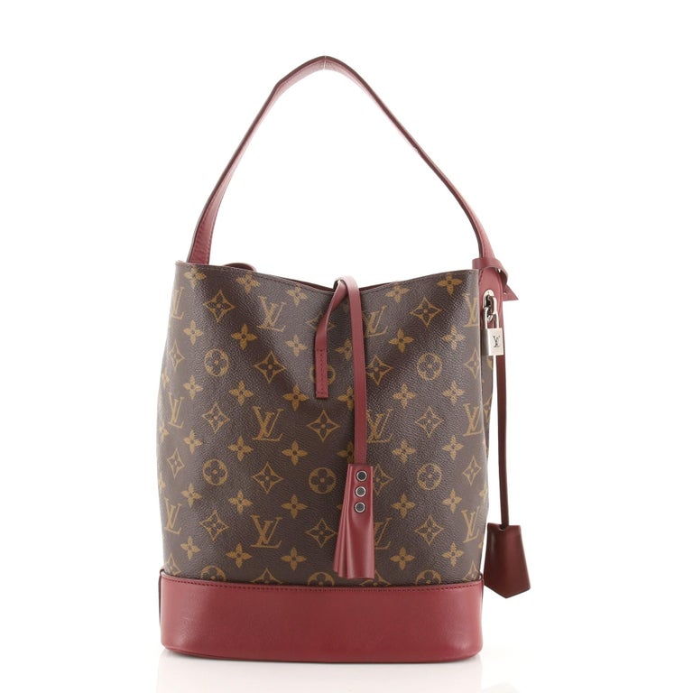 LV CM Bag with floral western embossed leather and chocolate buckstitch —  Circle M Custom Hides