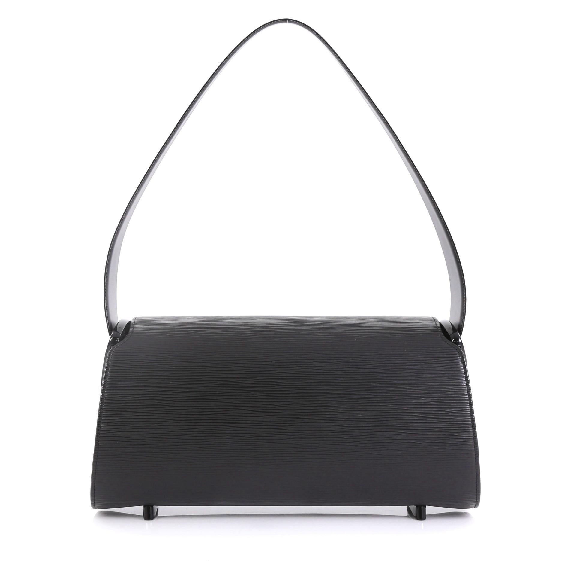 Black Louis Vuitton Nocturne Handbag Epi Leather GM