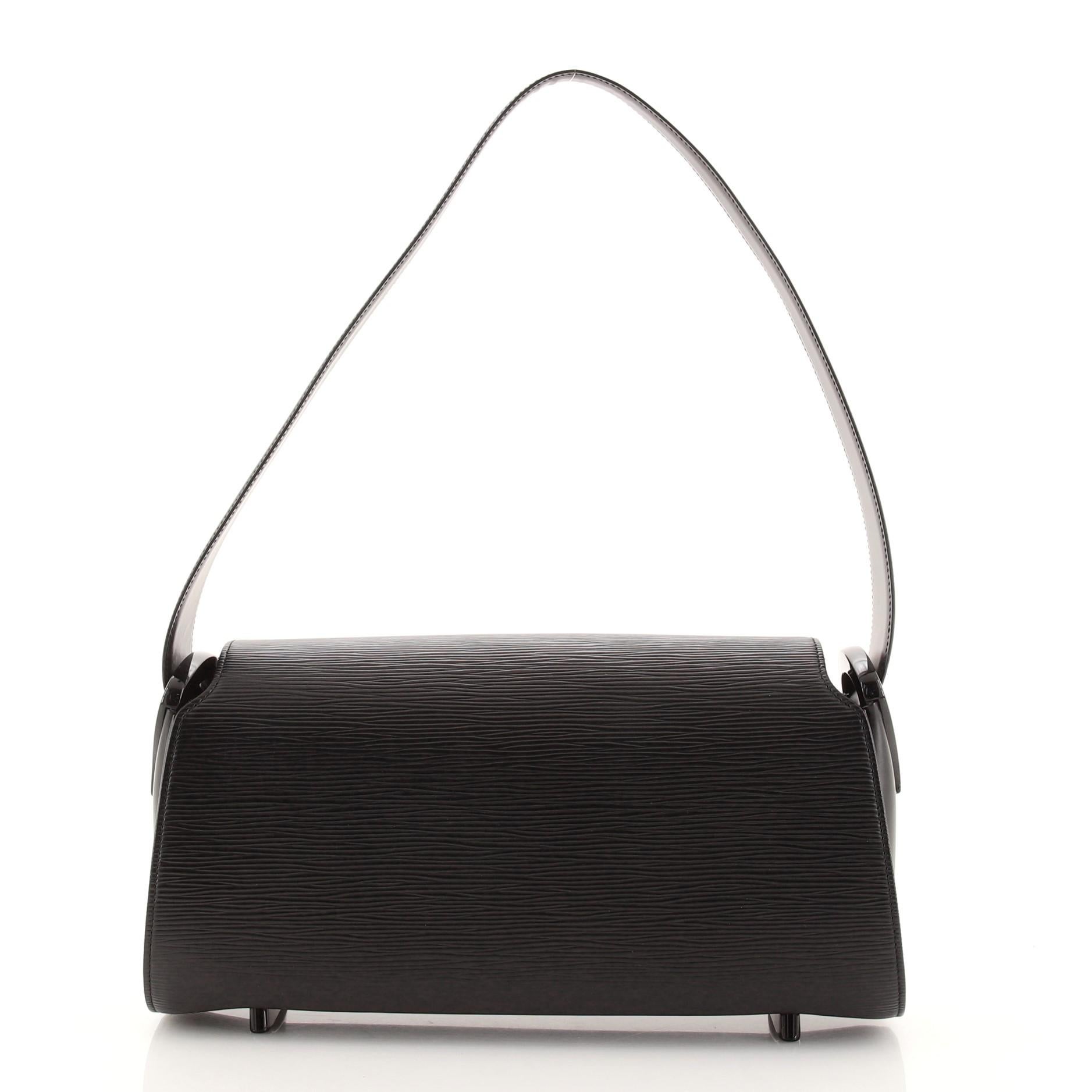 Black Louis Vuitton Nocturne Handbag Epi Leather GM