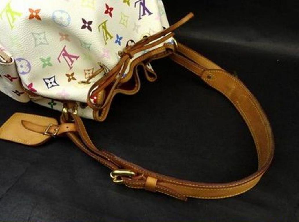 Beige Louis Vuitton Noe 220162 Mulitcolor Coated Canvas Shoulder Bag For Sale