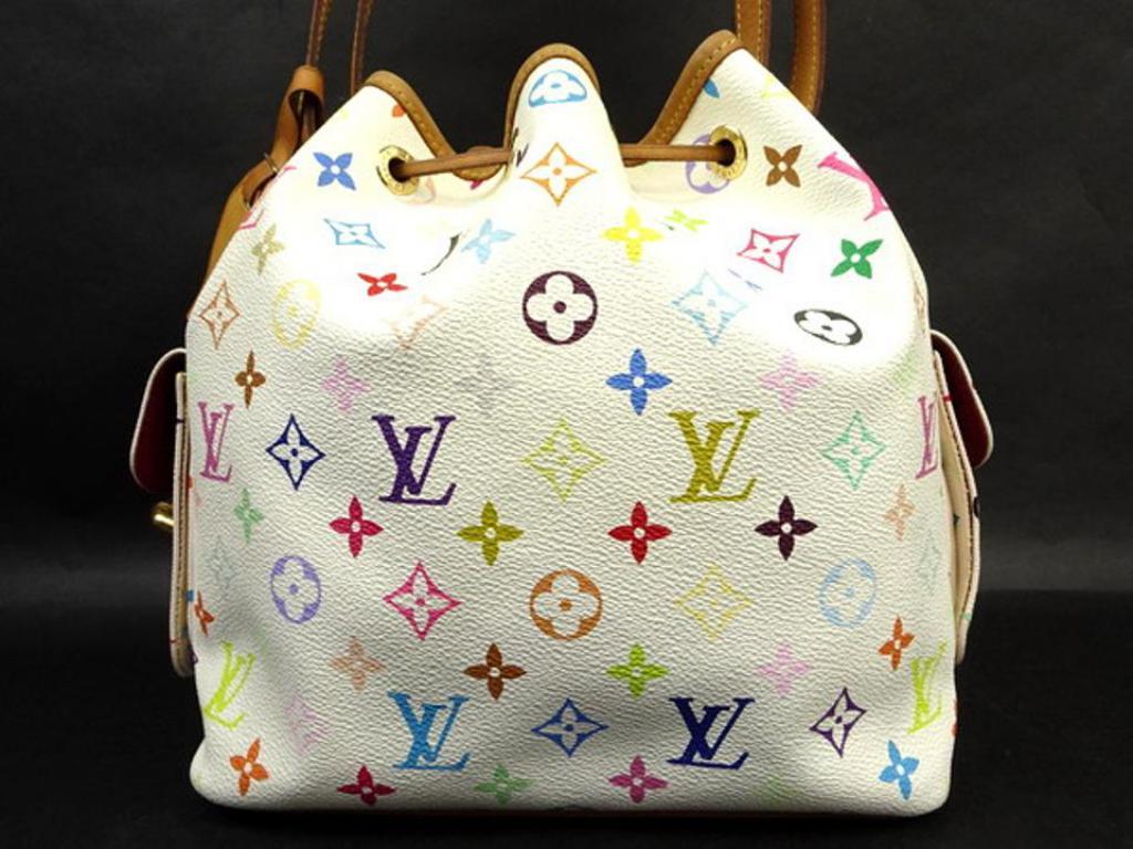 Louis Vuitton Noe 220162 Mulitcolor Coated Canvas Shoulder Bag For Sale 4