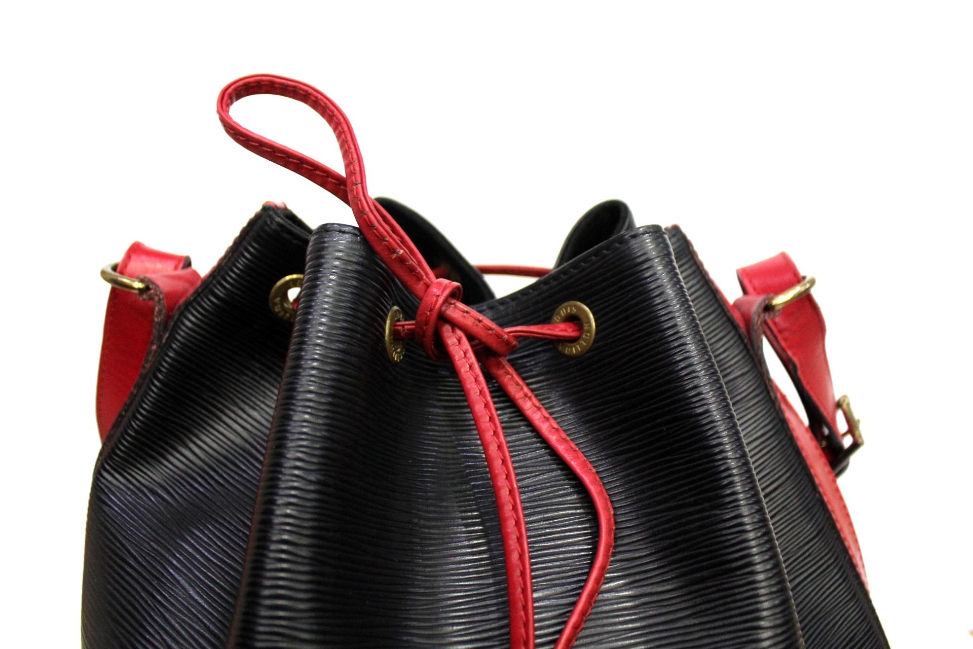 Black Louis Vuitton Noe Bicolor Drawstring Shoulder Bag 