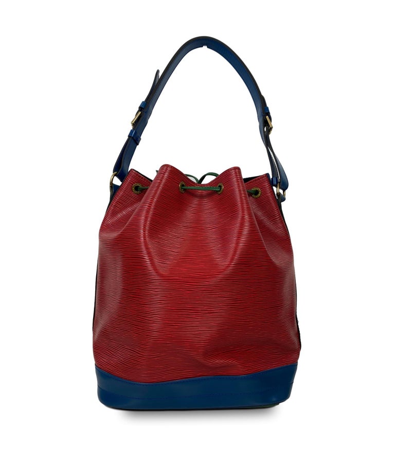 At Auction: Louis Vuitton, Louis Vuitton Blue Epi Leather Noe Bucket Bag
