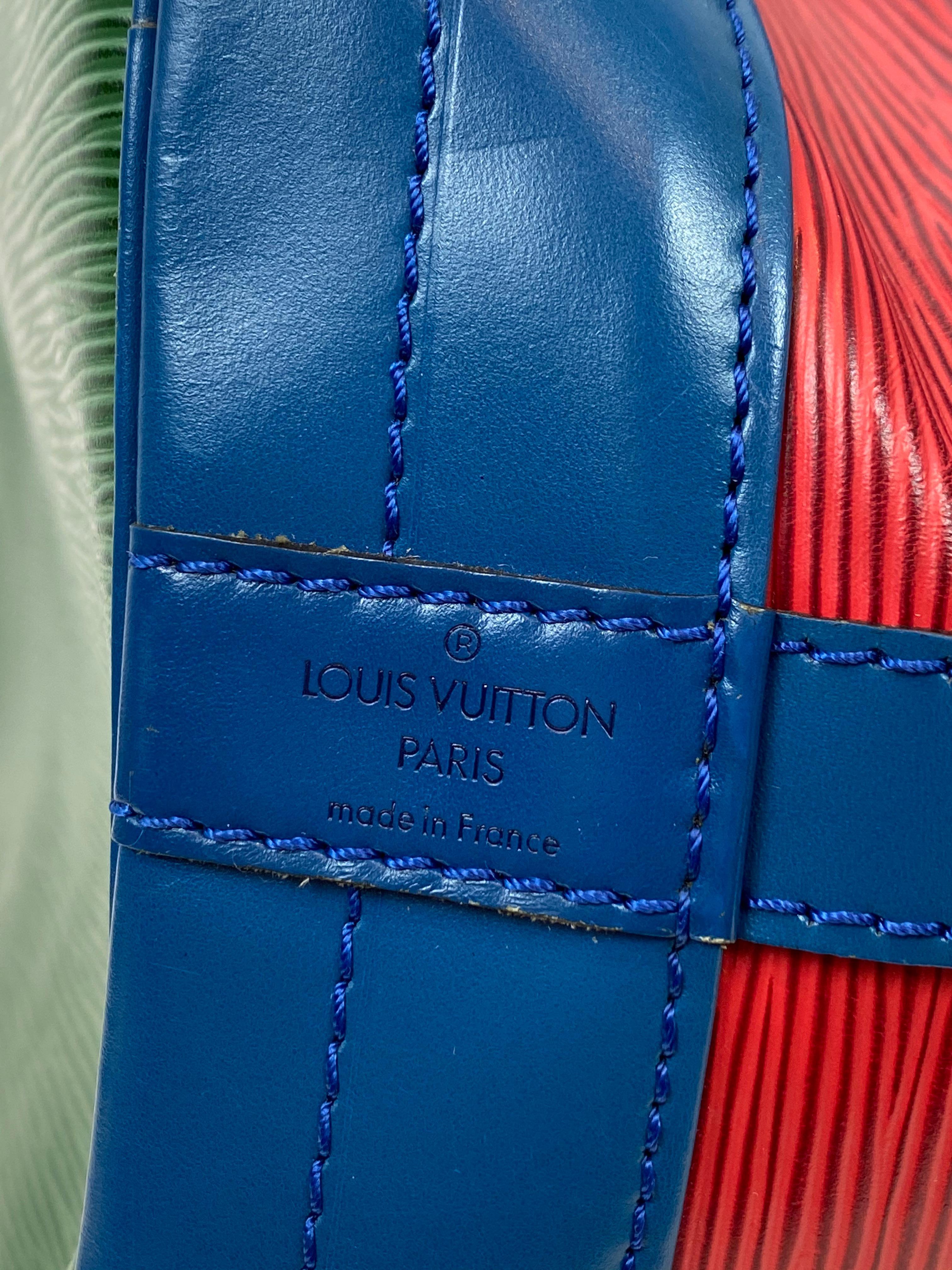 Louis Vuitton Noe GM Tri-Color EPI Leather Bucket Bag, France 1992. 1
