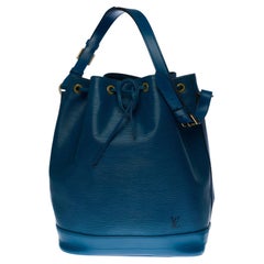 Louis Vuitton Noé Grand modele shoulder bag in blue epi leather with GHW