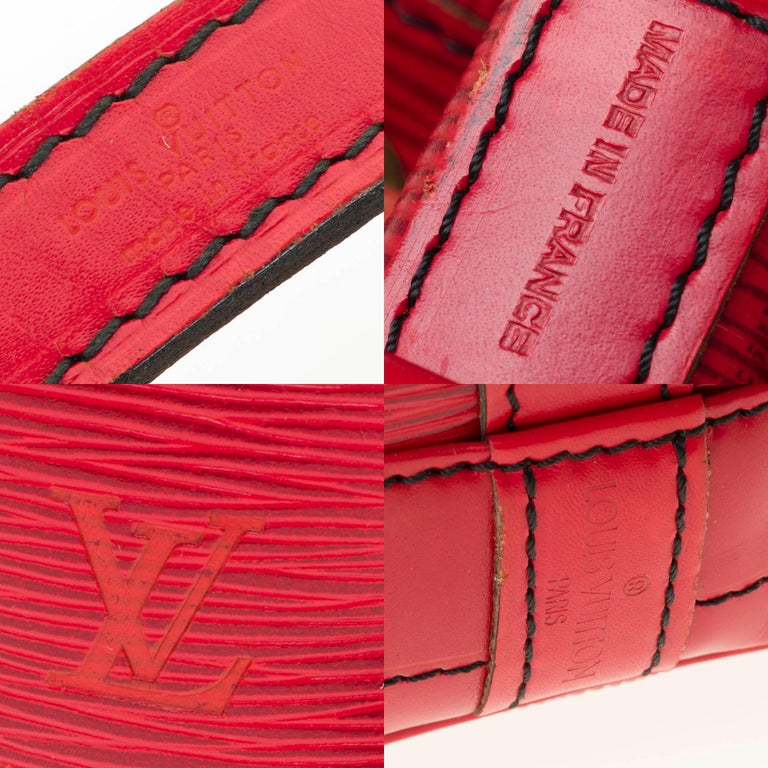 LOUIS VUITTON Noe Grand modele shoulder bag in red epi leather, gold h