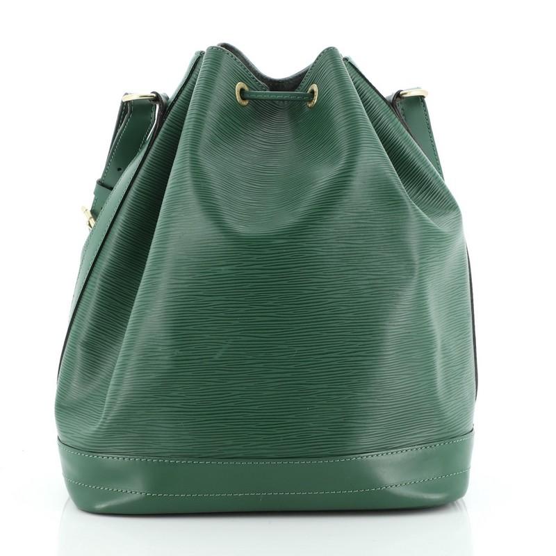 Gray Louis Vuitton Noe Handbag Epi Leather Large