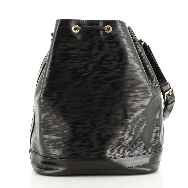 Black Louis Vuitton Noe Handbag Epi Leather Large